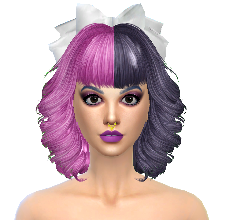 Violet Dash Black Hair Melanie PNG