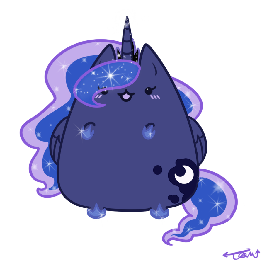 Chromatic Cat Blue Pusheen Purple PNG