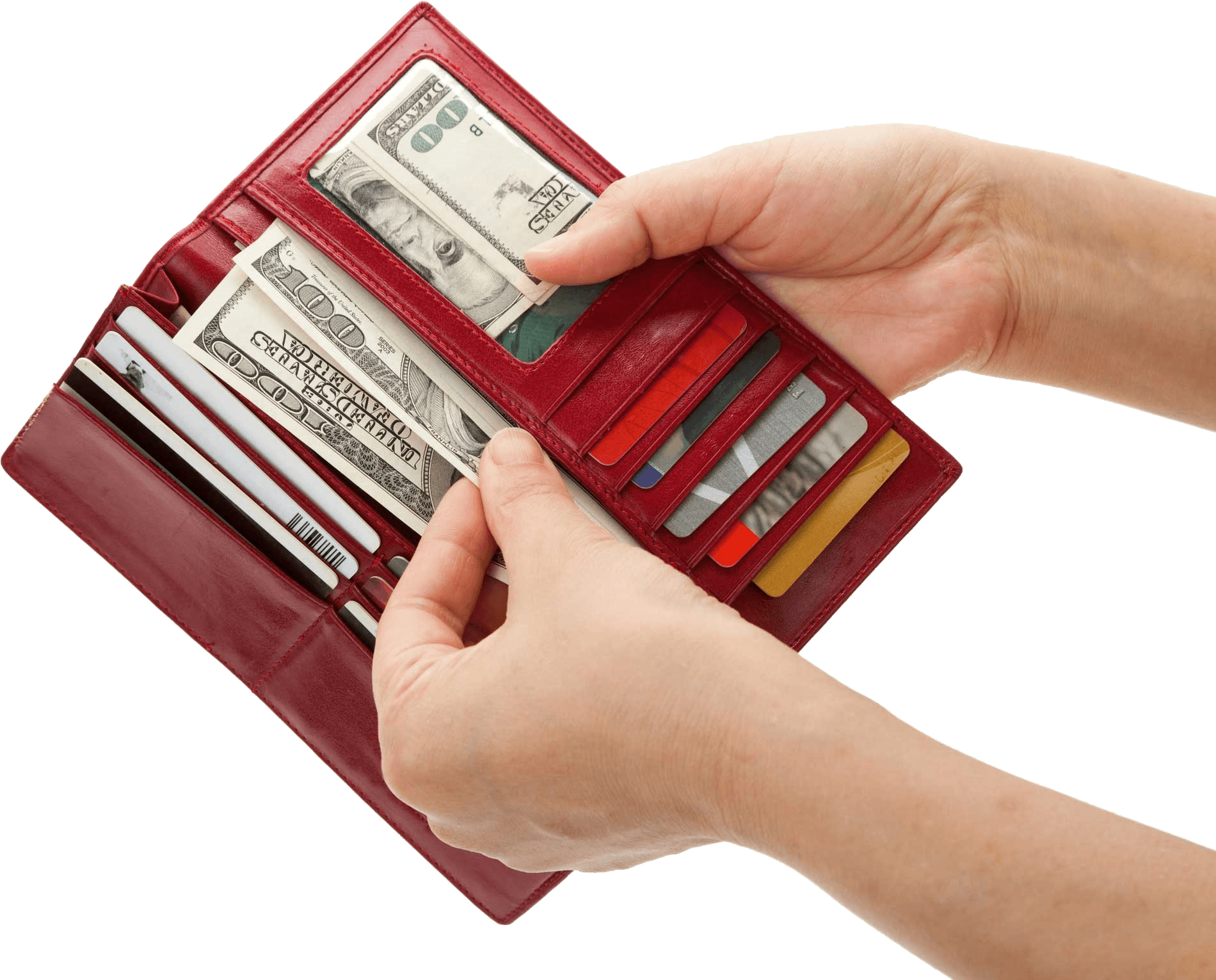 Purse Billfold Paper Hands Eyeliner PNG