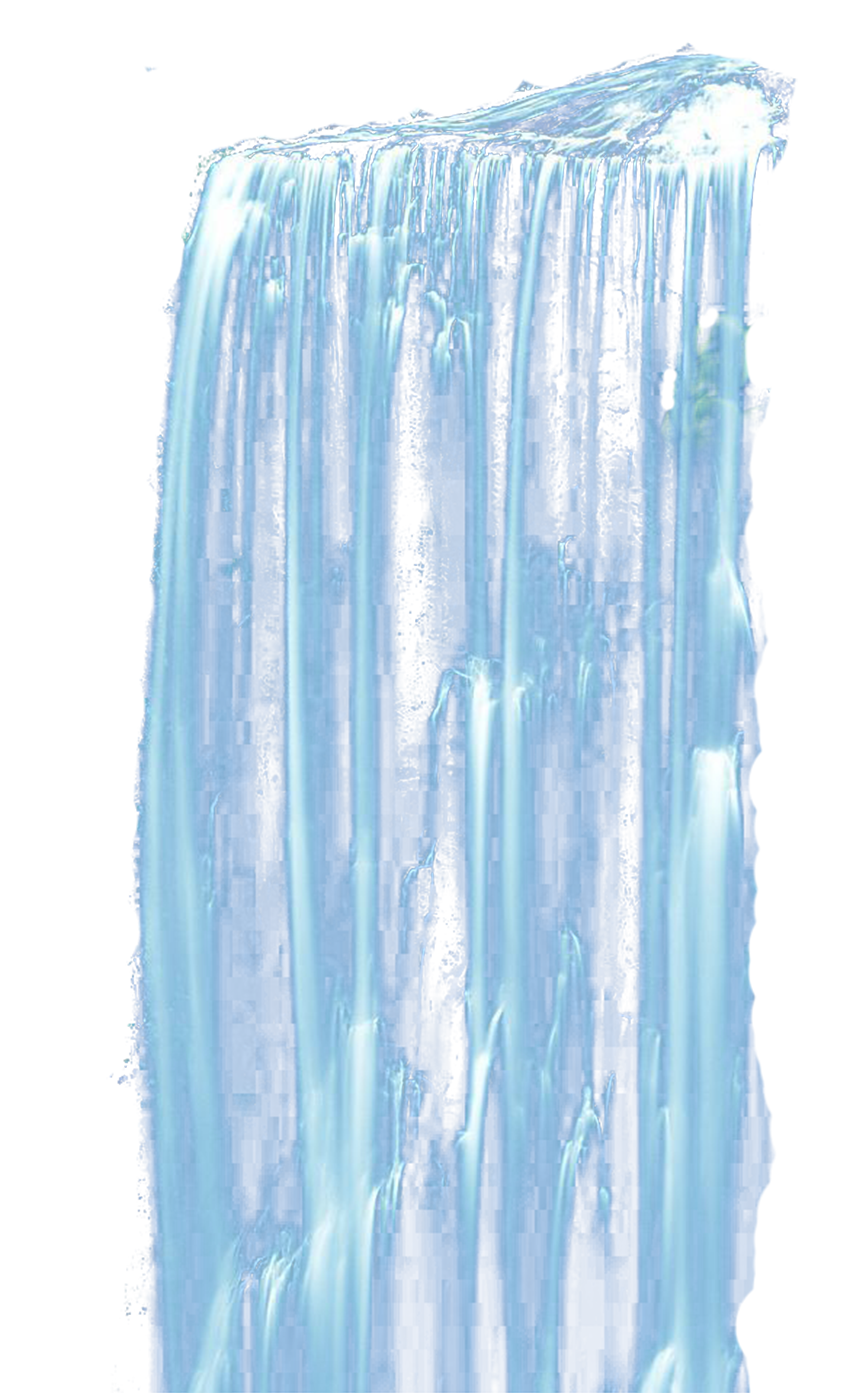 Waterfall Turquoise Chute Blue Water PNG
