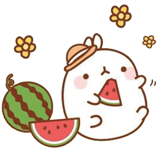 Cantaloupe Food Kale Pusheen Eating PNG