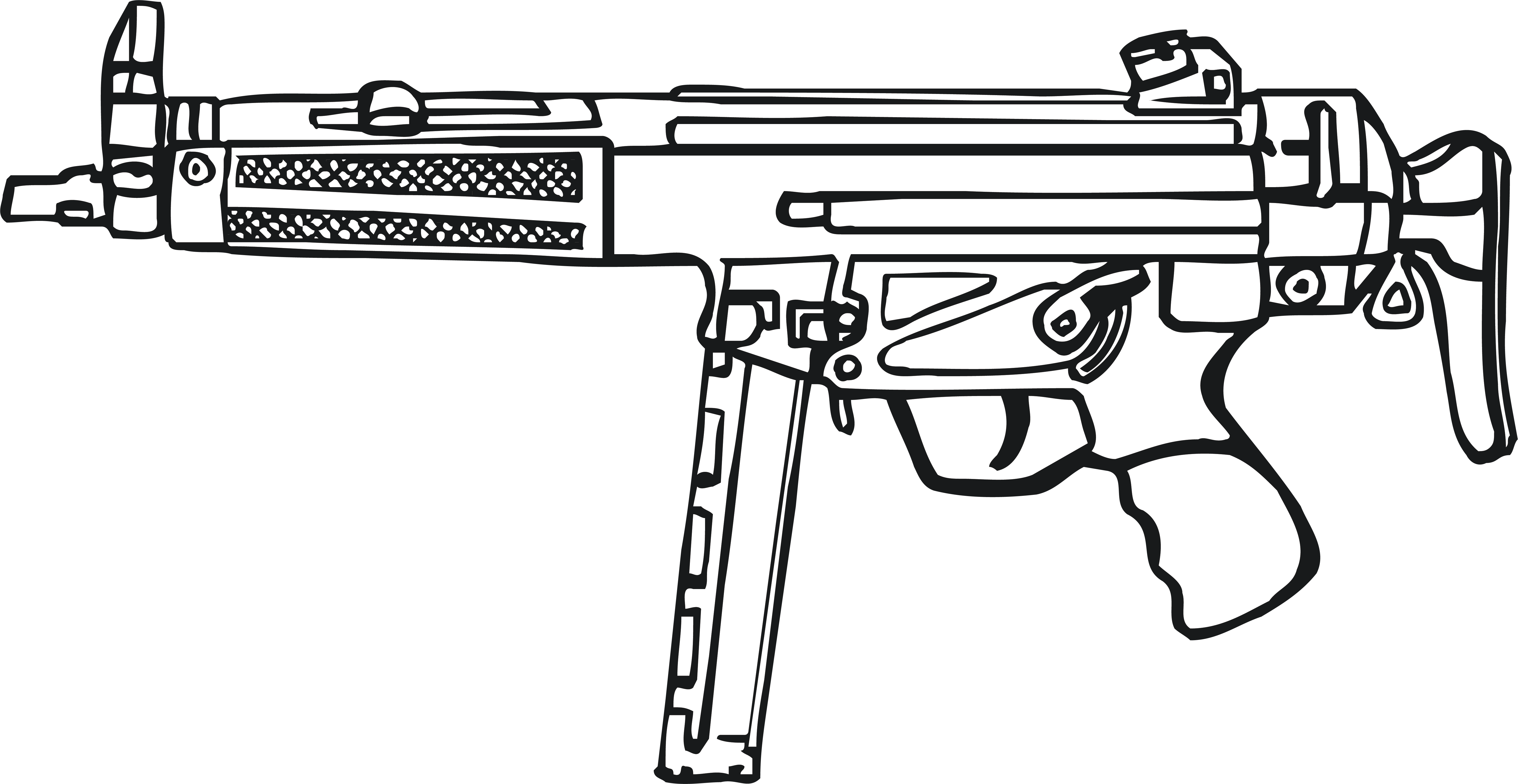 Battle Guns Art Line Trigger PNG