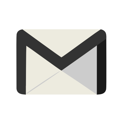 Email Blossoming Gmail Box Black PNG