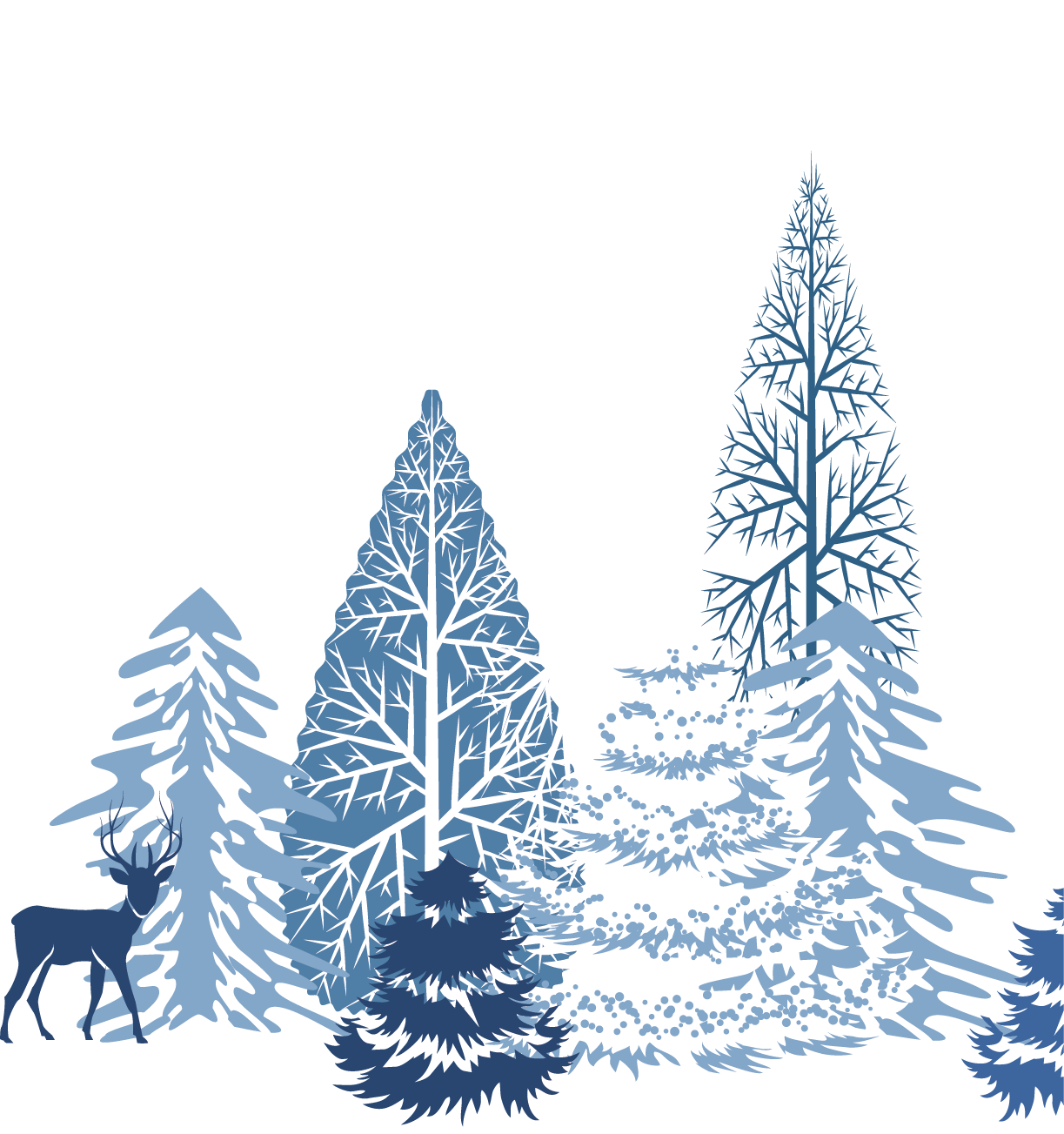 Summer Wintry Tree Wintertime Snow PNG