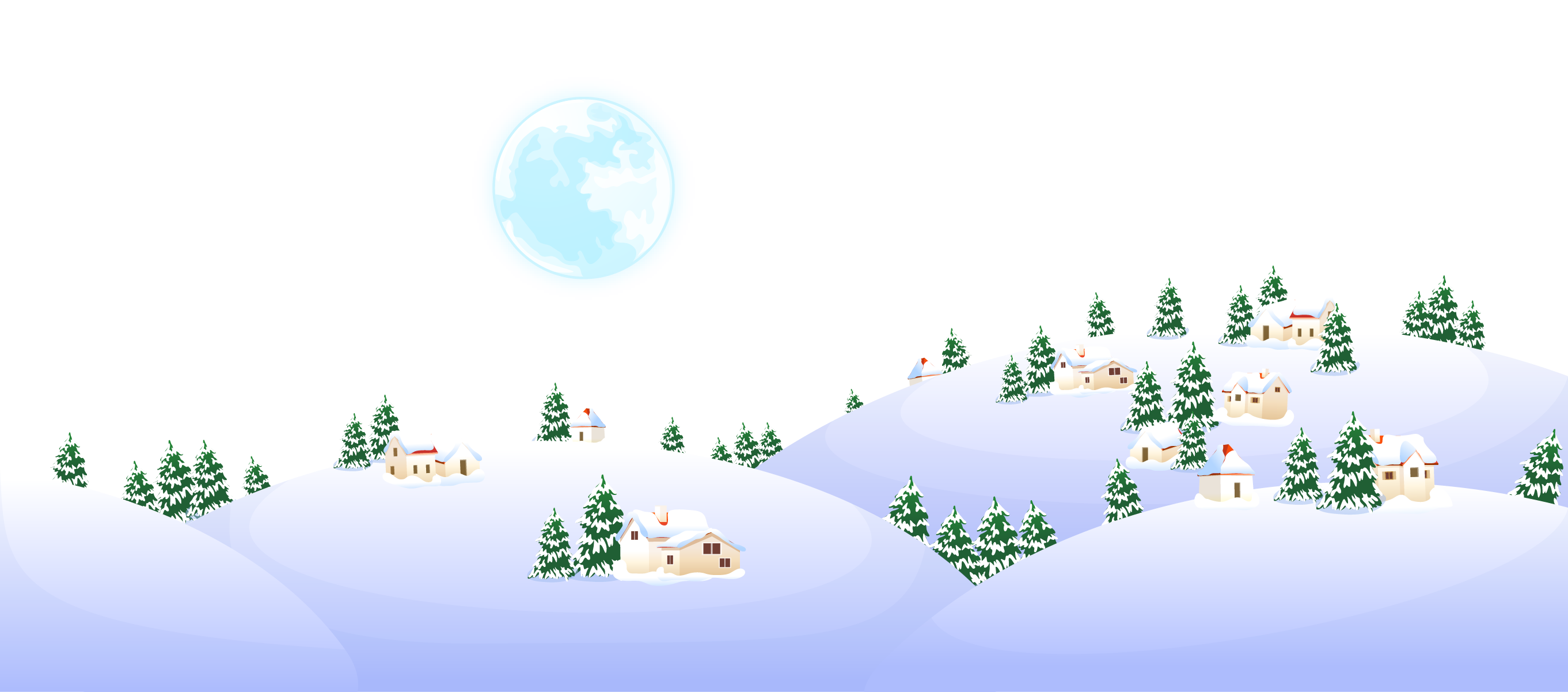 Cartoon Spring Snow Email Moon PNG