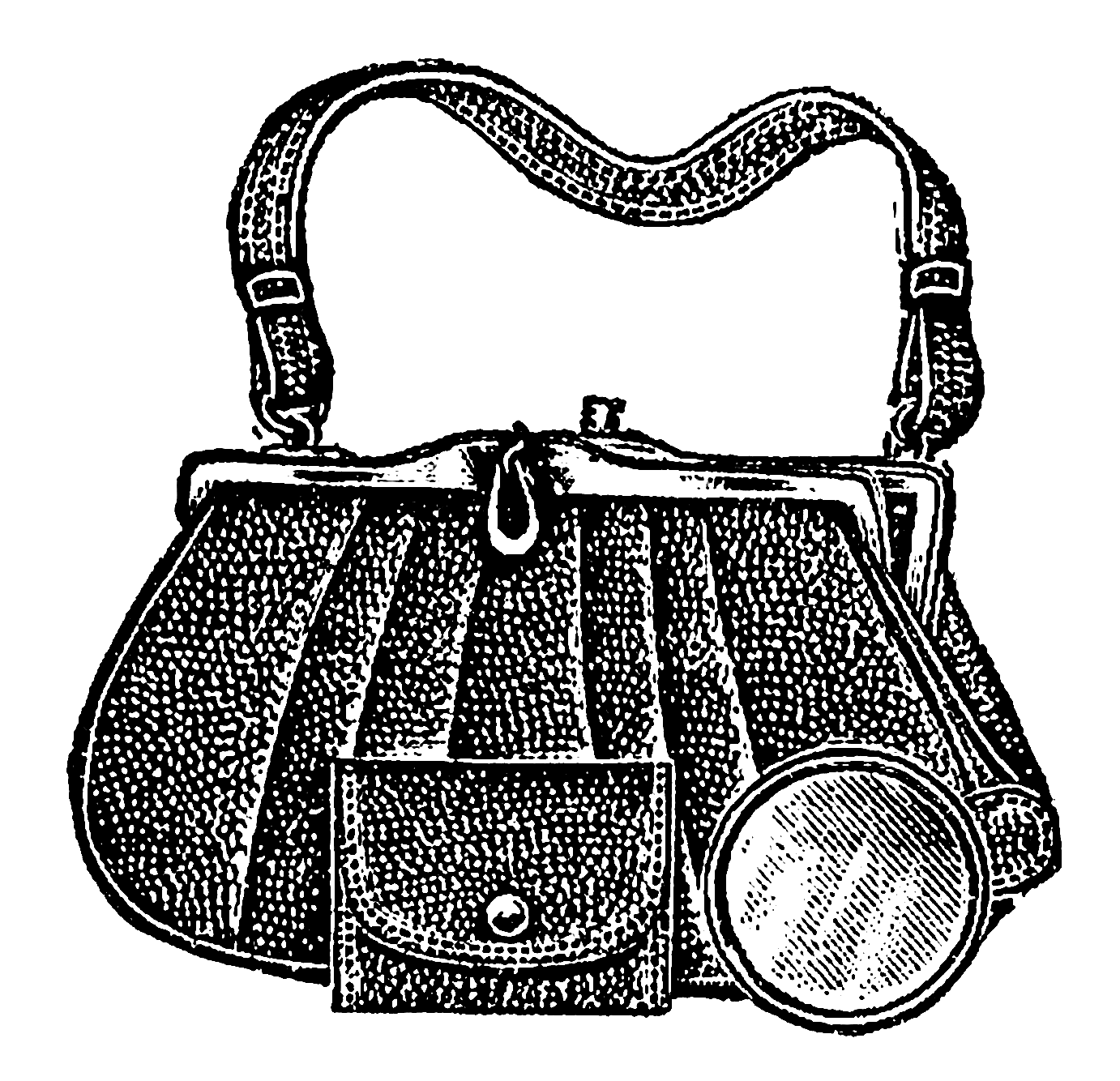 Black Portfolio Sheath Secret Handbag PNG