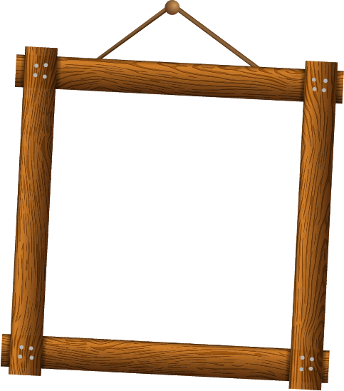 Square Frames Cedar Wood Preview PNG