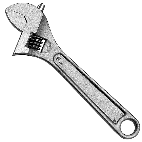 White Wrench Bolt Sprain File PNG