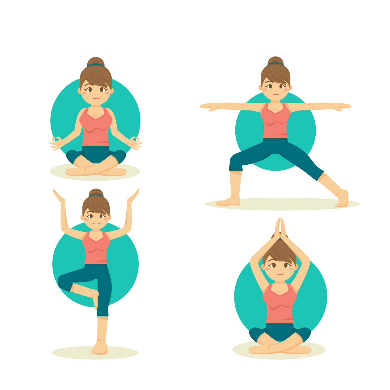 Woman Material Vector Yoga Illustration PNG