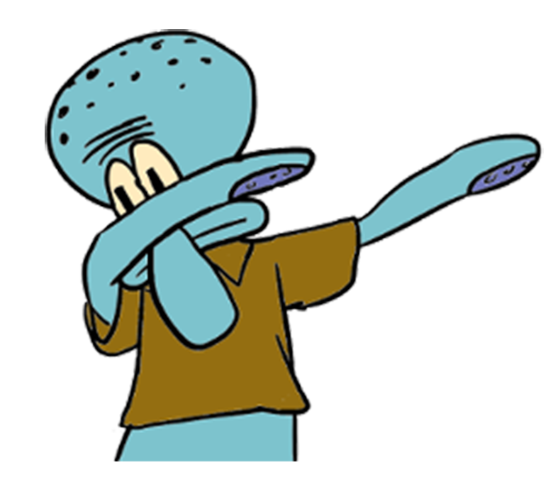 Genius Dab Hand Video Squidward PNG